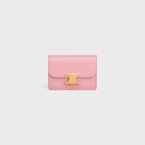 Celine Flap Trionf Card Wallet - Shiny Carpskin (Rose)