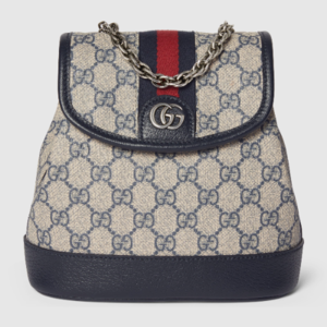 Gucci Opedia Mini Backpack 795221 Blue Leather / Blue GG Canvas