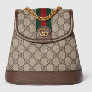 Gucci Opedia Mini Backpack 795221 Brown Leather / Beige GG Canvas